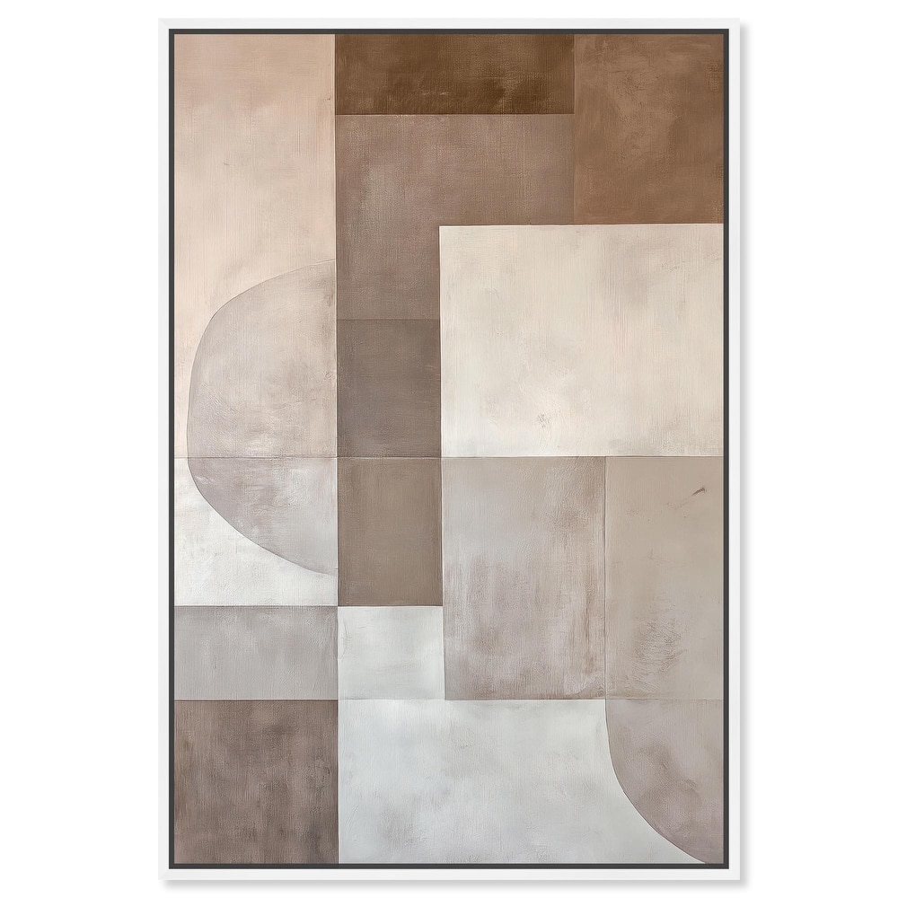 Neutral Tone Blocks II Canvas by Art Remedy