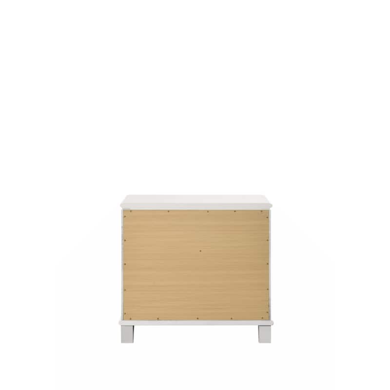 Tarian Nightstand, Pearl White Finish