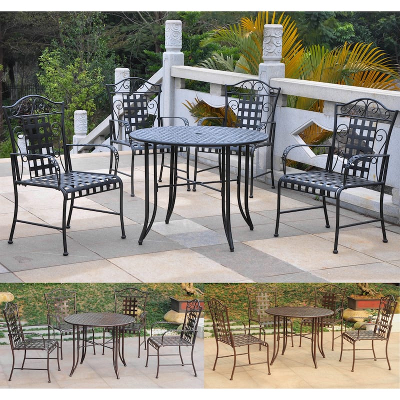 Mandalay 5-Piece Iron Patio Dining Set