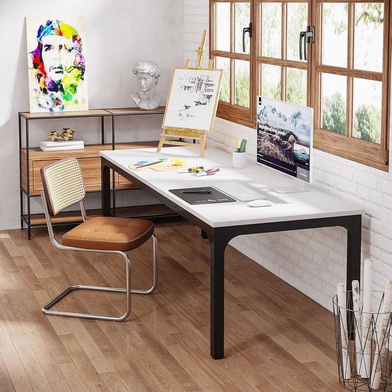 78.7" Extra Long Computer Desk/Table, Work Desk, Double Workstation Desk for Home Office