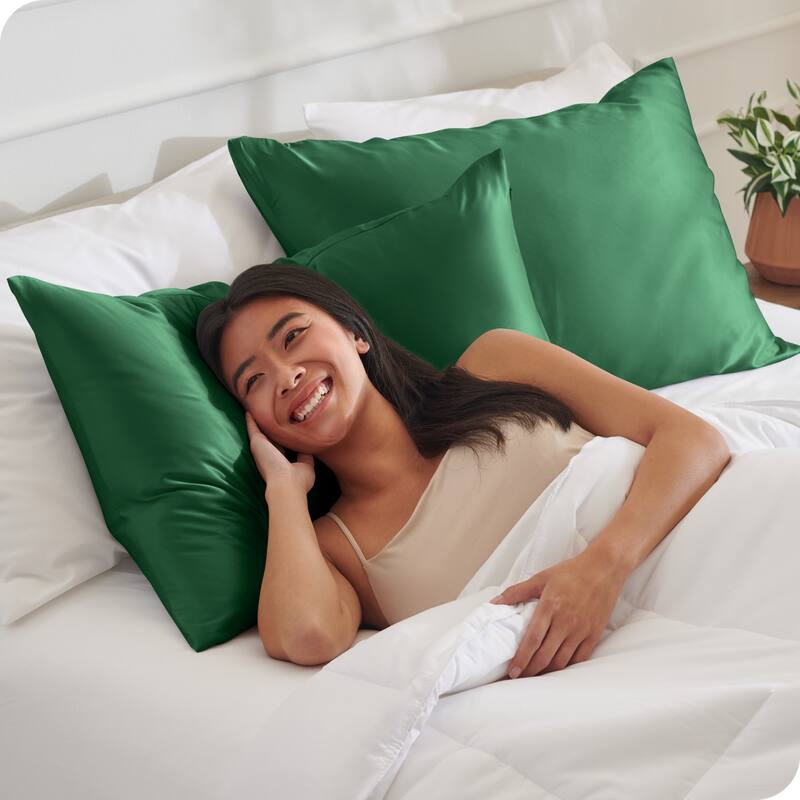 Bare Home Poly Satin Pillowcase Set for Hair and Skin (Set of 2)