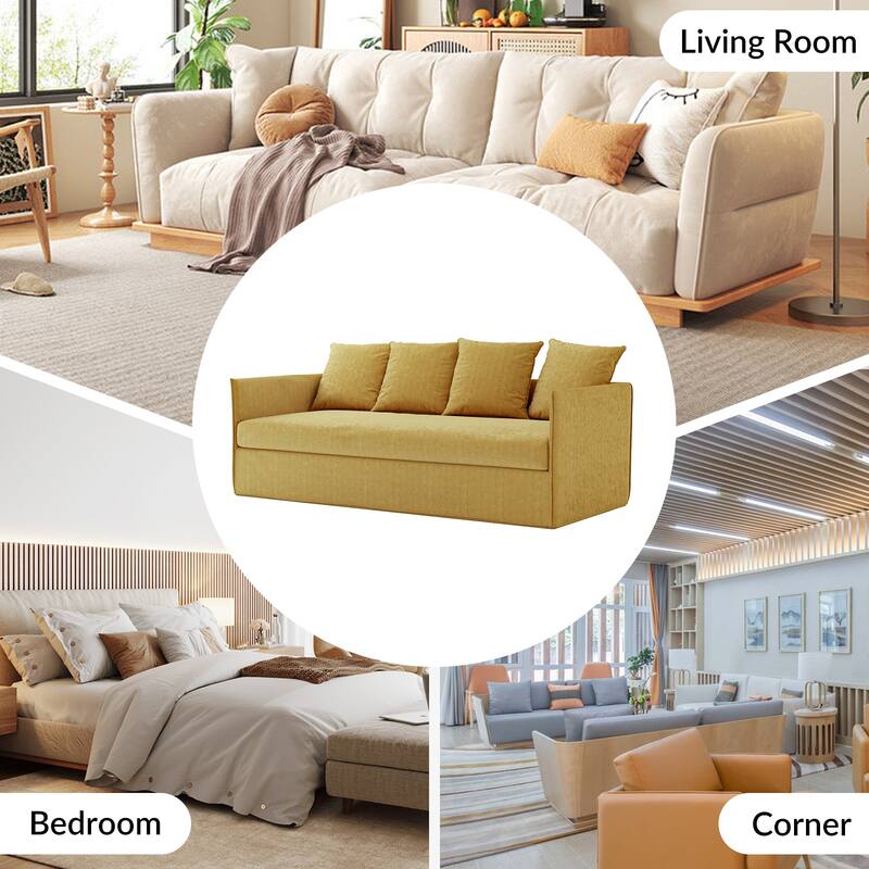Gottfried 80" Slipcovered Sofa with Two Slipcovers by HULALA HOME