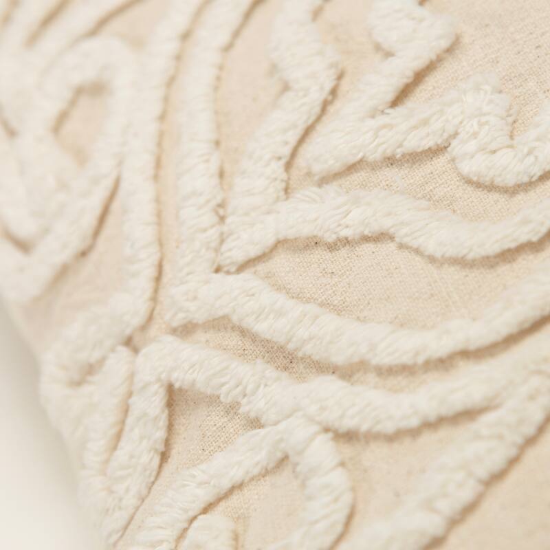 Rizzy Home Transitional Natural Pillow Cover - 20" x 20"