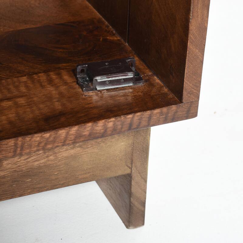 Christopher Knight Home - Bennett Walnut-Finished Solid Wood Nightstand with Drawer