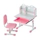 preview thumbnail 11 of 14, Pink Height Adjustable Kids Study Chair and Desk with Bookshelf and Drawer - 27.56 x 19.69 x (20.87 - 27.95) in