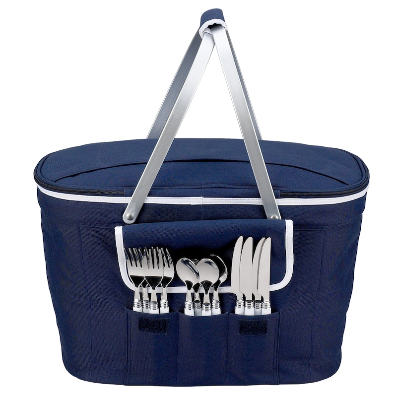 NCAA Texas Longhorns Collapsible Insulated Picnic Basket for Four