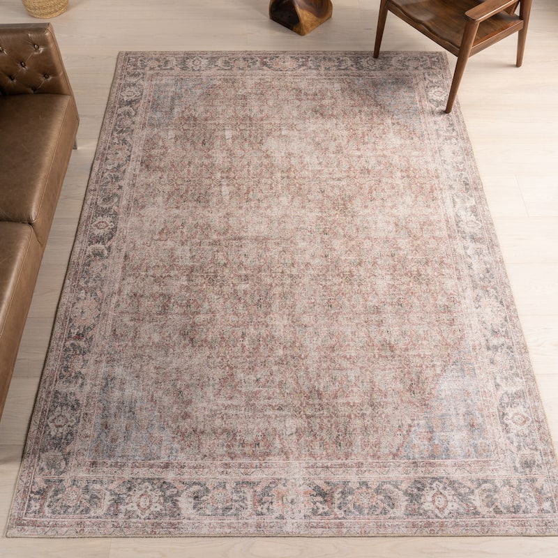 Nuloom Hillstone Collection Traditional Vintage Medallion Area Rug - 10' x 13' - Cataleya Beige - Rectangle