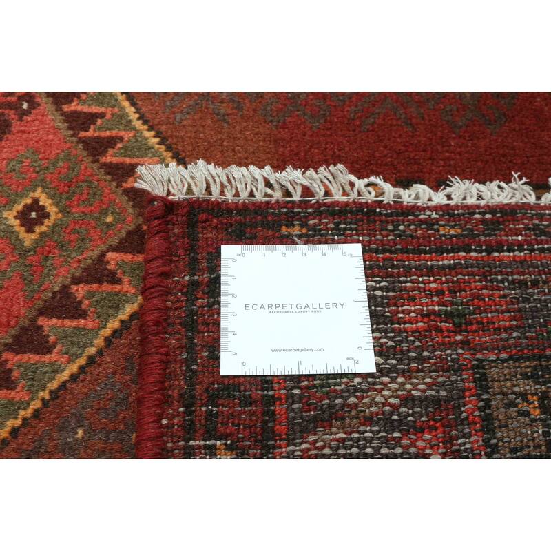 ECARPETGALLERY Hand-knotted Andelz Dark Red Wool Rug - 3'5 x 4'10