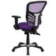 preview thumbnail 160 of 164, Nicholas Mid-Back Blue Mesh Multifunction Executive Swivel Ergonomic Office Chair with Adjustable Arms
