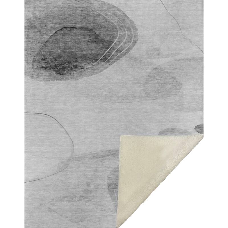 Premium Machine Washable Modern Glam Sherpa Throw Blanket
