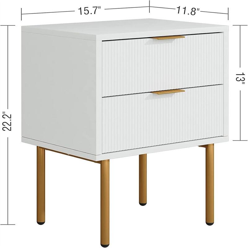 Nightstand 2 Drawer Dresser Bedside Furniture