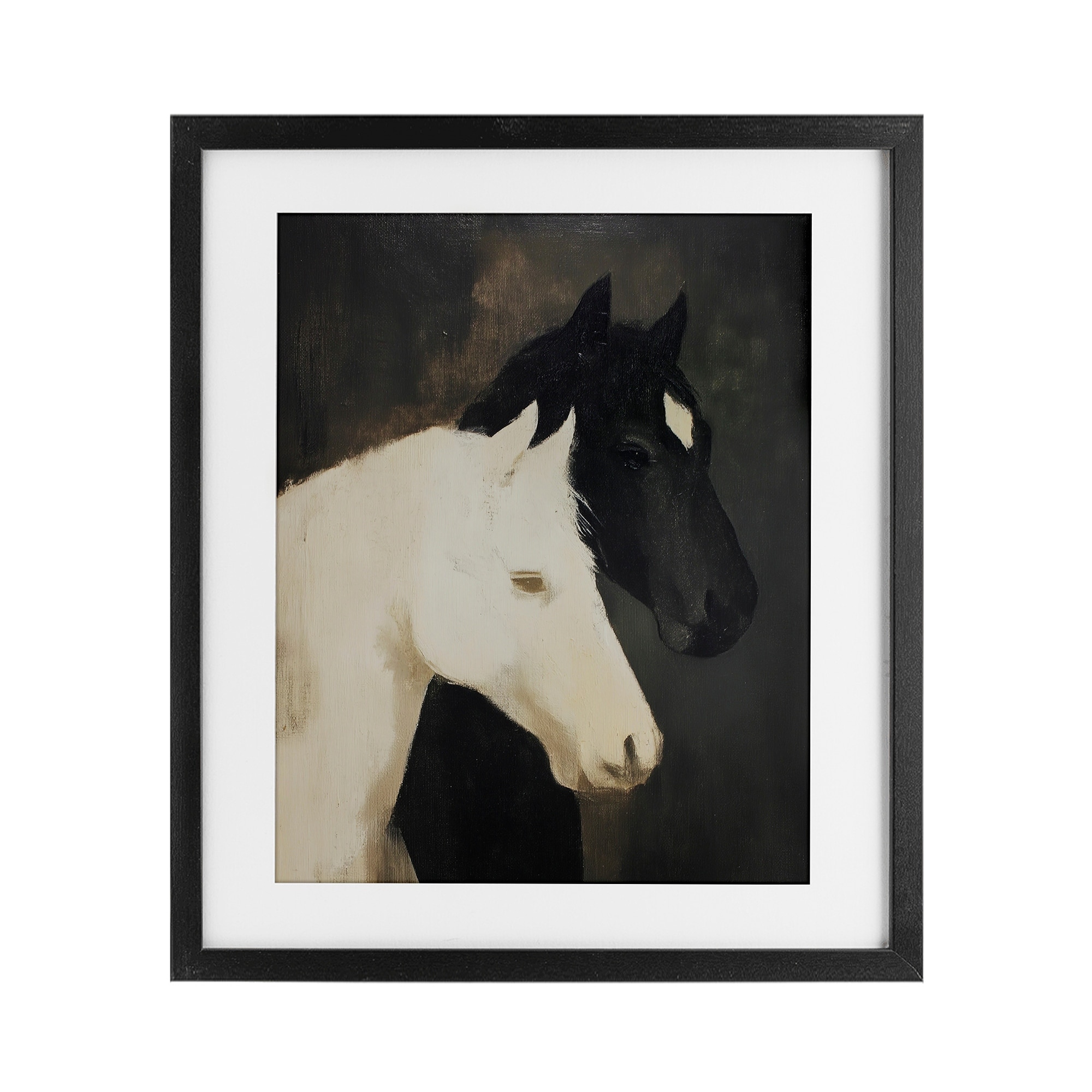 Stupell Horse Harmony Contrast Under Glass Framed Design By Svetlana Aleynikova