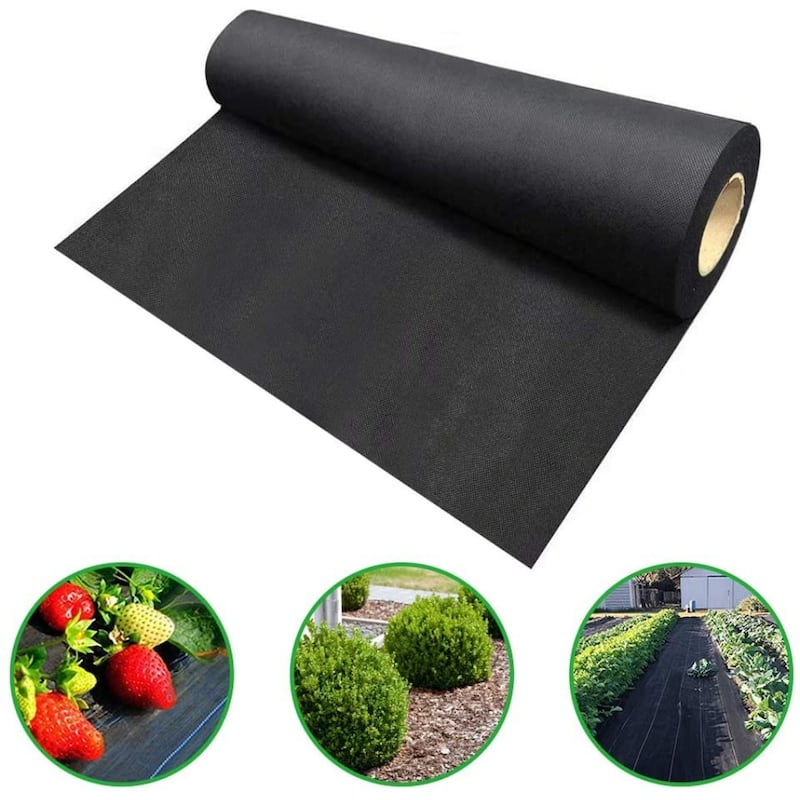 Agfabric 4 ft. x 100 ft. Heavy Non-Woven Weed Barrier for Gardening Mat and Raised Bed, Weed Control