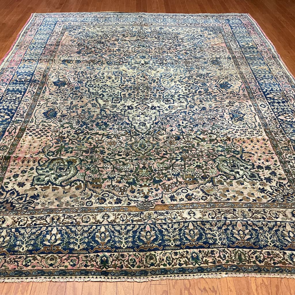 HERAT ORIENTAL Antique 1890s Farahan Wool Rug - 9' x 12'