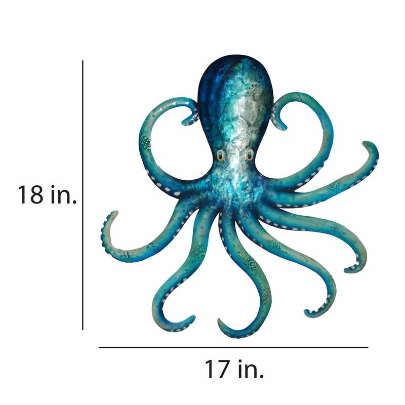 Eangee Home Design Octopus Wall Decor Blue
