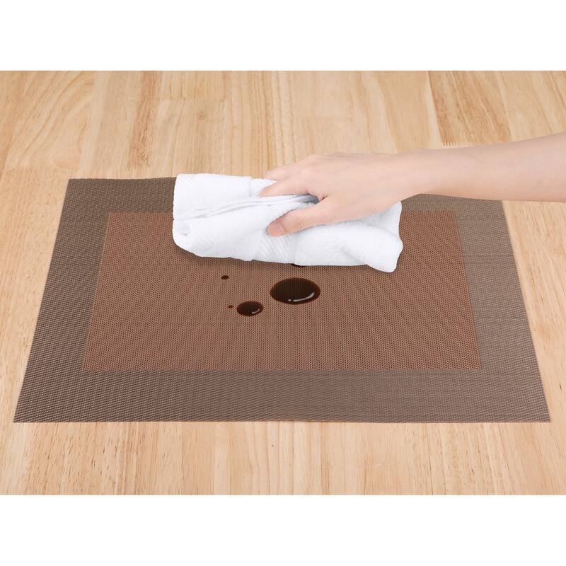 8Pcs Placemats, PVC Placemats for Kitchen Dining Table Decor Washable - 18*12in