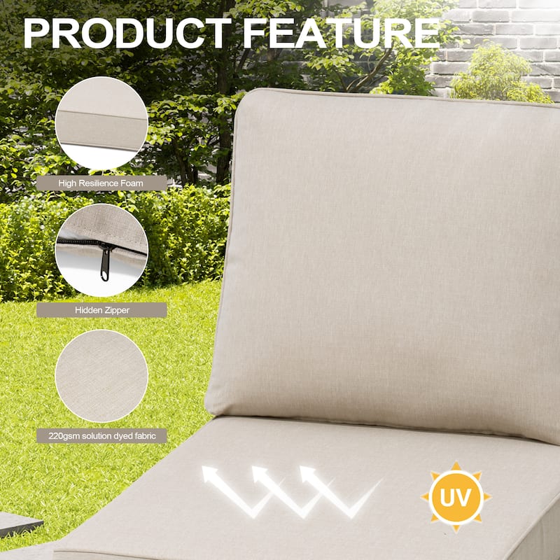 27.6'' x 24.4'' x 4.5'' Outdoor Indoor Patio Seat Cushions Set (Seat & Back)