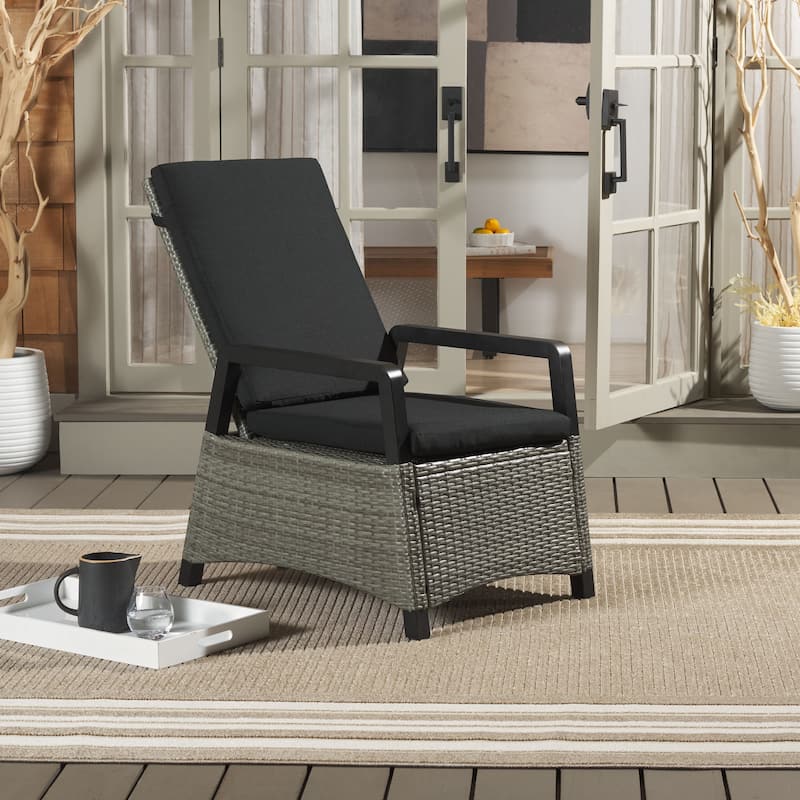 SAFAVIEH Outdoor Patio Furniture Herman Recliner Chair - 22"W x 32"D x 42"H
