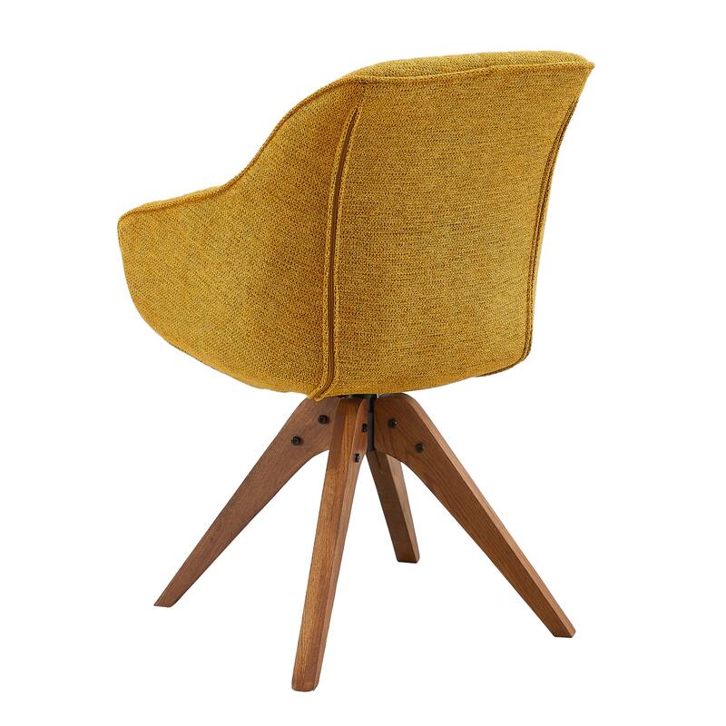 Art Leon Modern Wood Swivel Chair with Oak Legs
