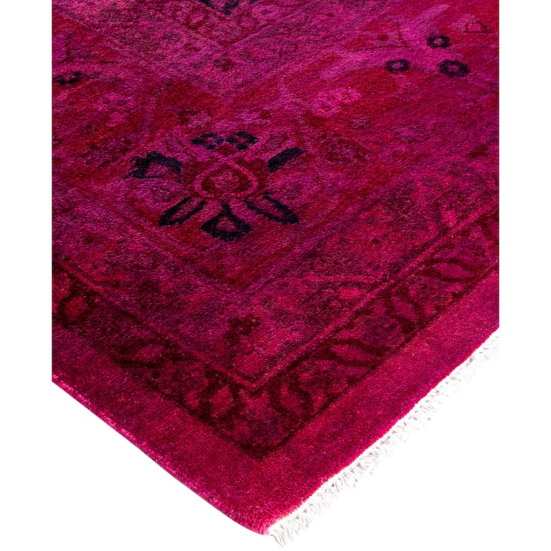 Overdyed One-of-a-Kind Hand-Knotted Area Rug - Pink - 10' 1" x 14' 0"