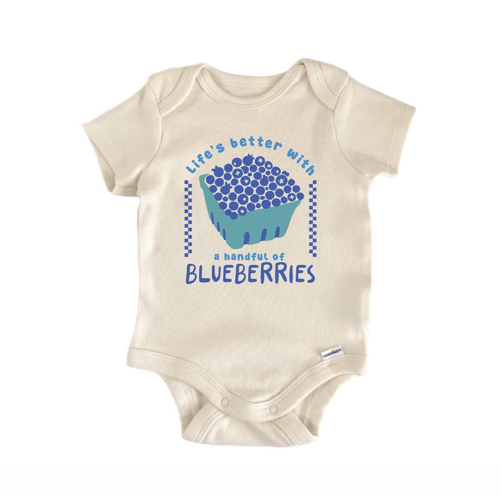 Blueberries Fruit Retro - Baby Bodysuit