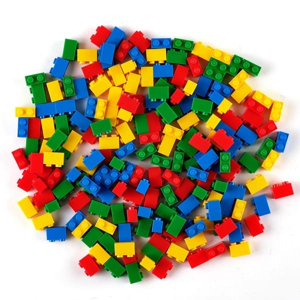 slide 2 of 6, Strictly Briks Classic Bricks Kit, Blue, Green, Red, Yellow, 102 Pieces, Compatible with Major Brick Brands