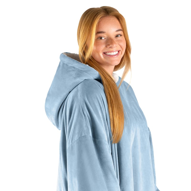 Bare Homey B-Cozy Oversized Sherpa Wearable Blanket