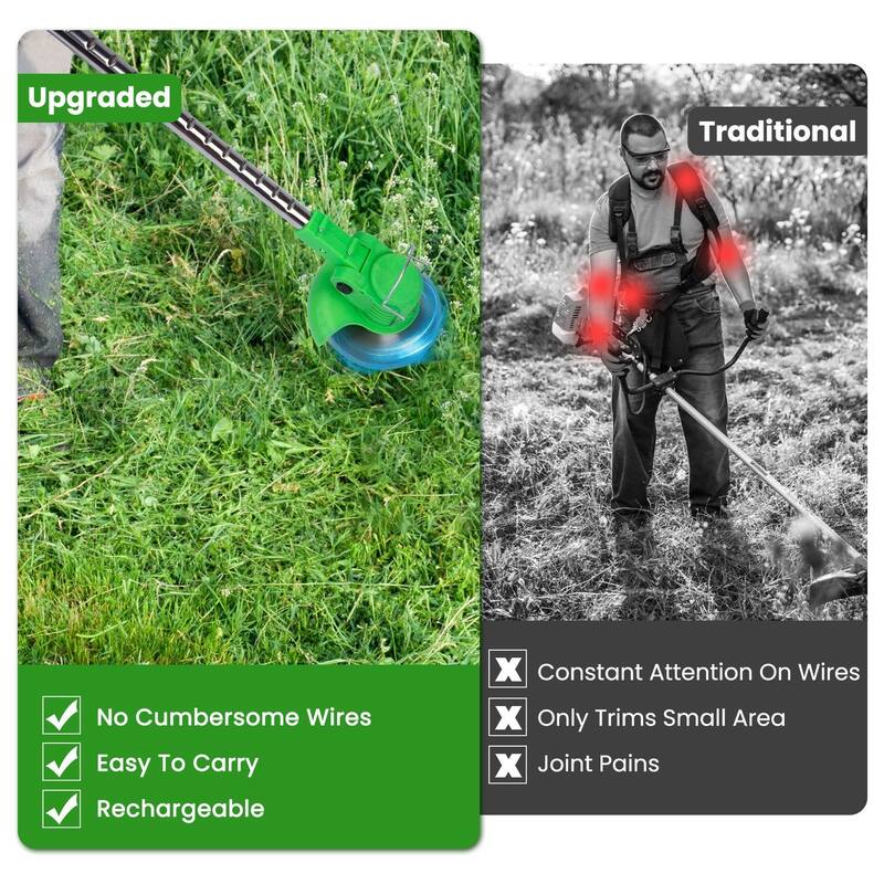 Cordless Grass Trimmer Rechargeable Lawn Mower