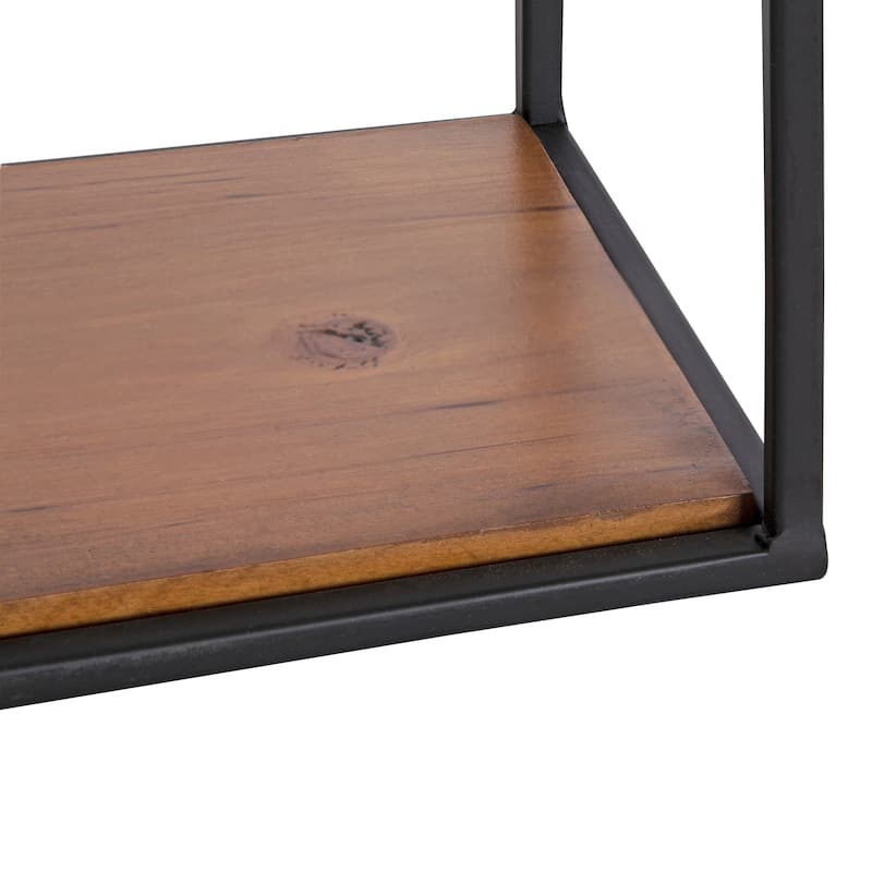 Kate and Laurel Mallory Wood and Metal Wall Shelf Set - 4 Piece