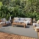 preview thumbnail 34 of 119, Nourison Courtyard Indoor/Outdoor Modern Geometric Area Rug 8' x 10' Rectangle - Black/White