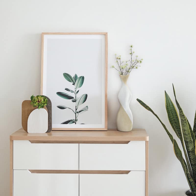 Contemporary Ceramic Twisted Vase -White and Gold Floral Vase