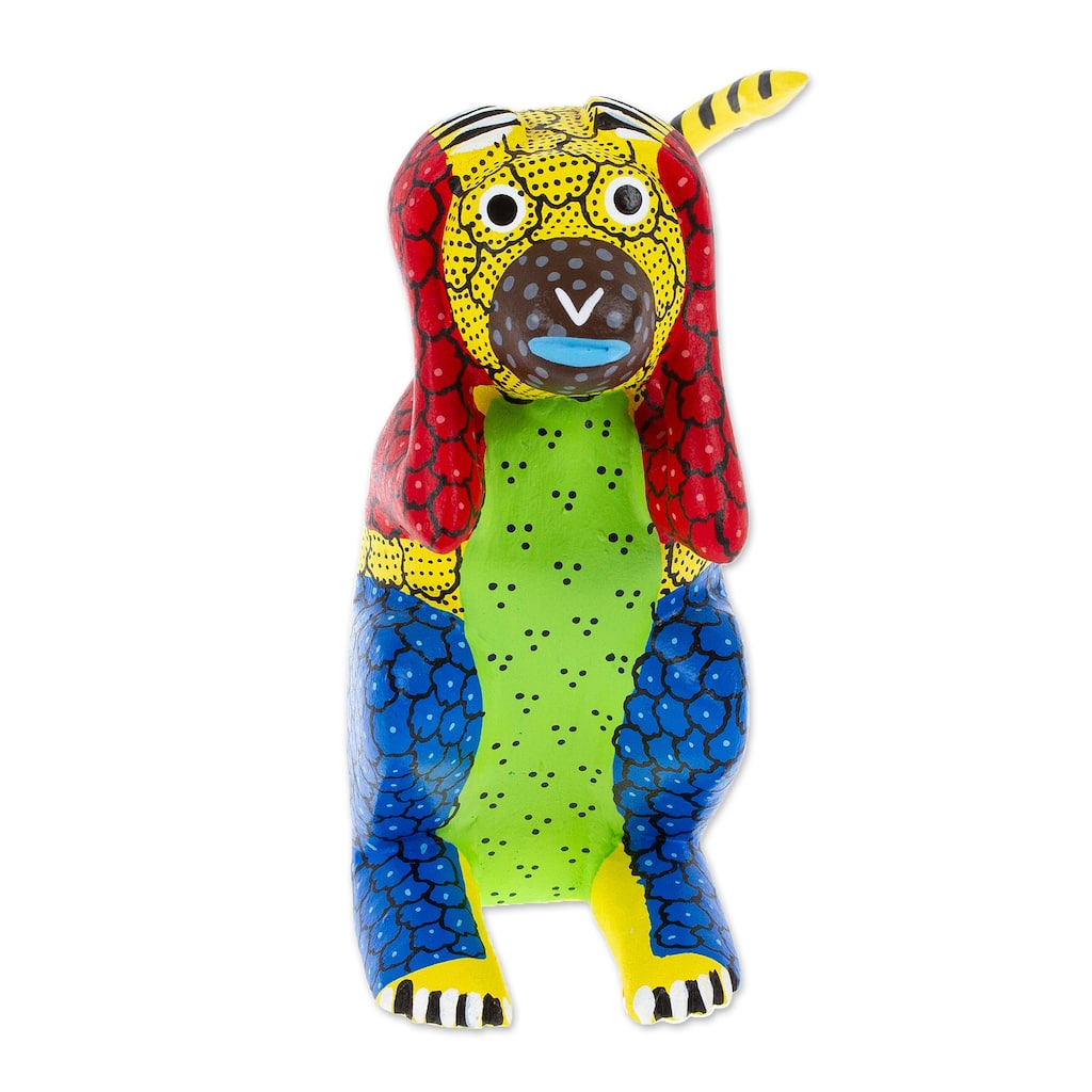 Novica Handmade Excited Monkey Wood Alebrije Figurine