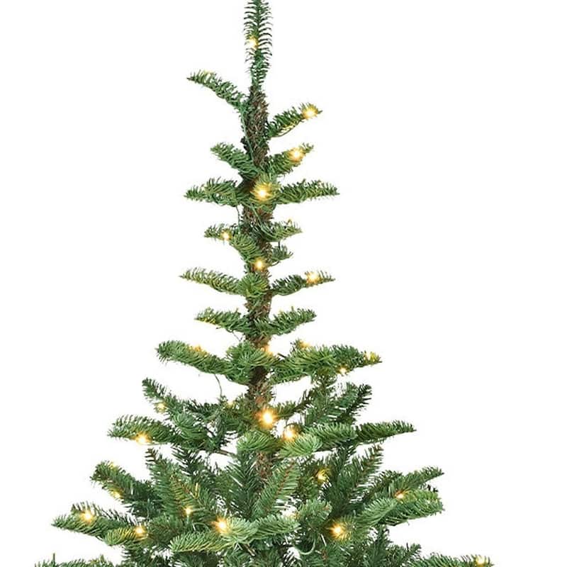 HomeRoots 7' Pre Lit Sparse Fir Christmas Tree - Green - 55.00 in. x 84.00 in. x 55.00 in.