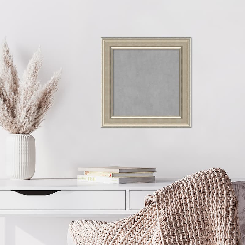 Amanti Art Mezzo Silver Framed Magnetic Board