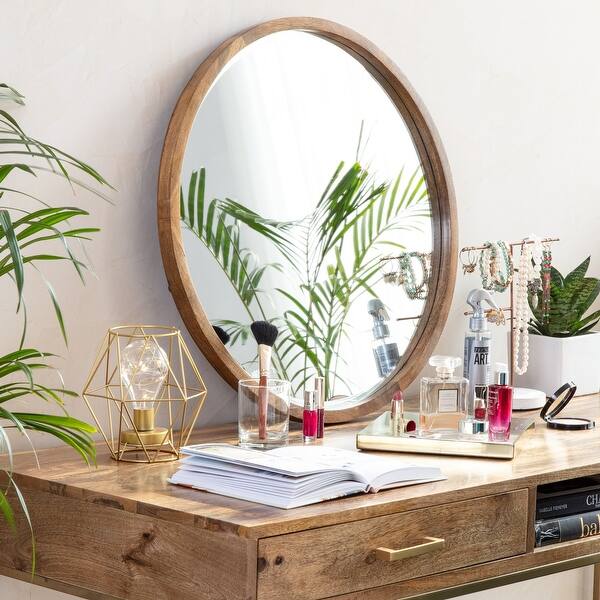 slide 1 of 87, Stewart Modern Bevelled Wall Mirror - Natural Wood