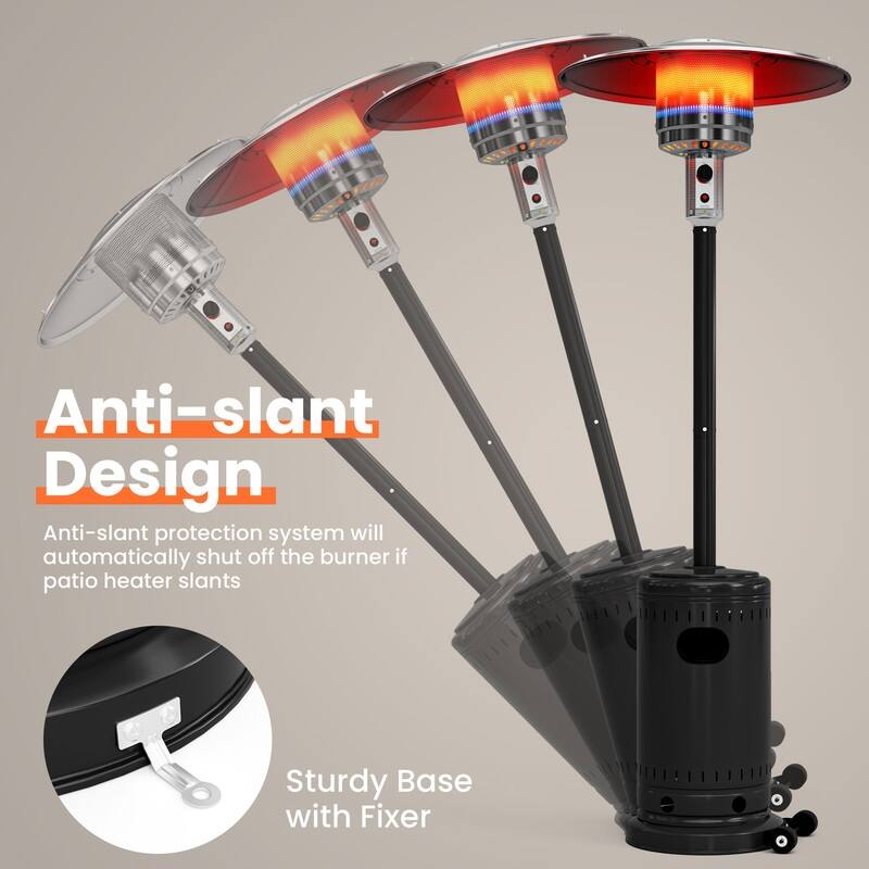 PAMAPIC 48000 BTU Outdoor Propane Patio Heater w/Cover
