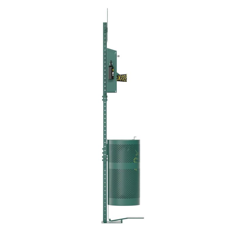 Pet Waste Station-Pull Out Bag Dispenser-Sanitizer Bottle-Pedal Trash Can