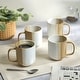 preview thumbnail 5 of 4, Sango Phoebe Caramel/White Coffee Mugs Set of 4, 15 oz Ceramic Cups