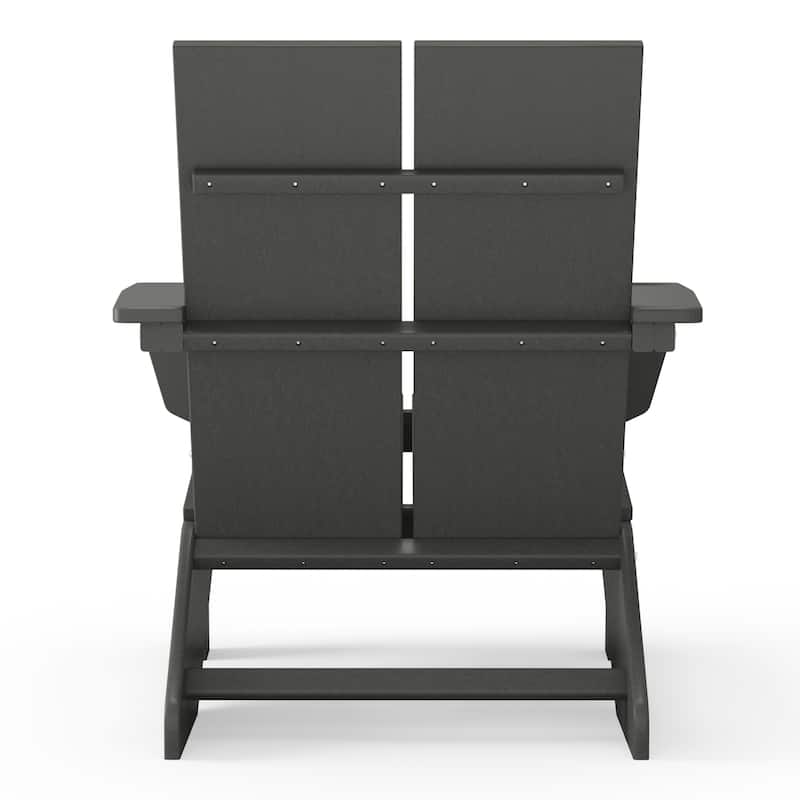 Coastin Modern Poly Adirondack Chair (Set of 4), Black