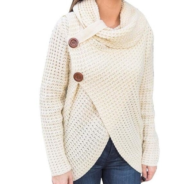 cable knit wrap sweater