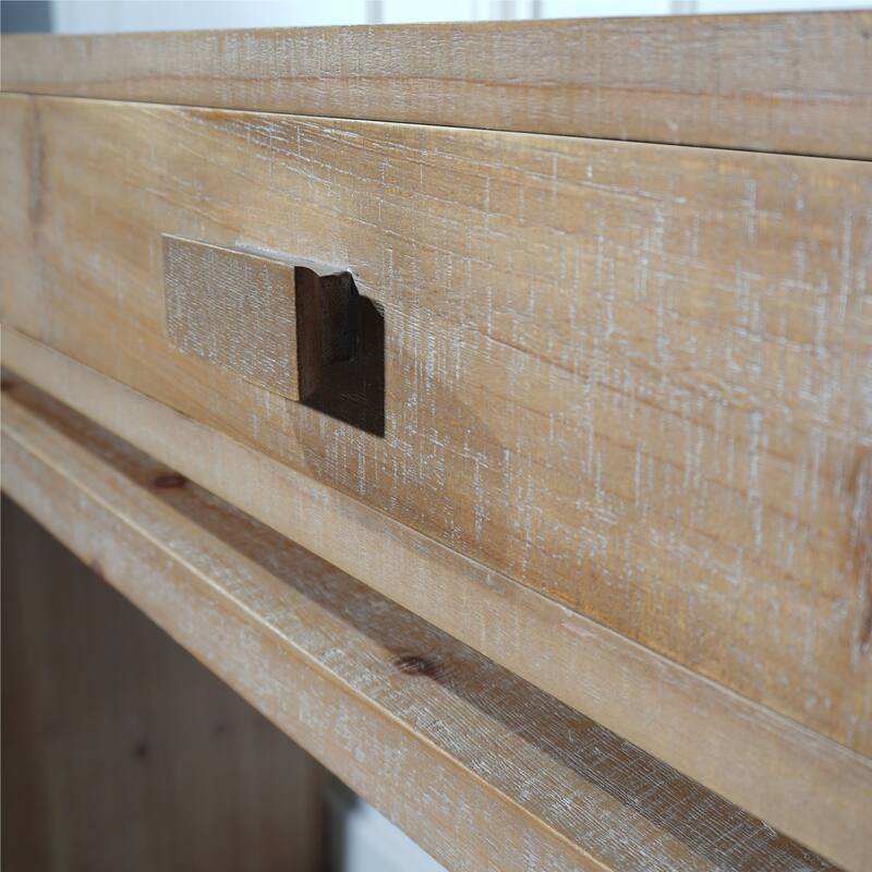 Rustic Wooden Console Table Sofa table with 3 Drawers, for Entry Way, Hallway, Foyer, Corridor, Office