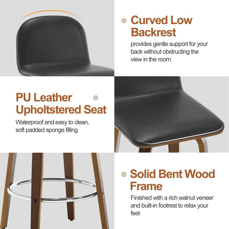 Upholstered Wood Swivel Bar Stools/ Counter Stool
