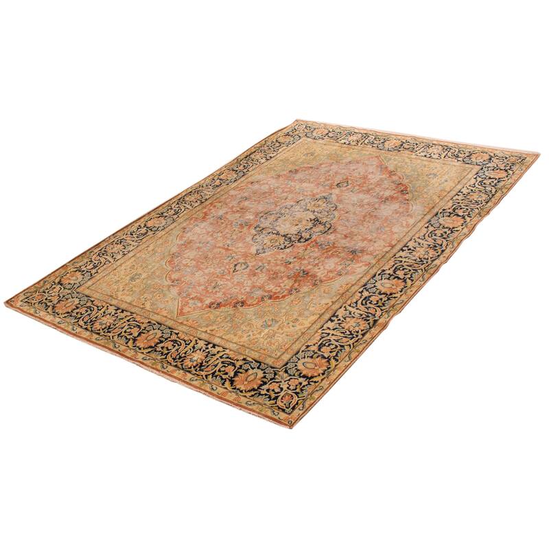 ECARPETGALLERY Hand-knotted Antalya Vintage Dark Copper Wool Rug - 6'3 x 9'6