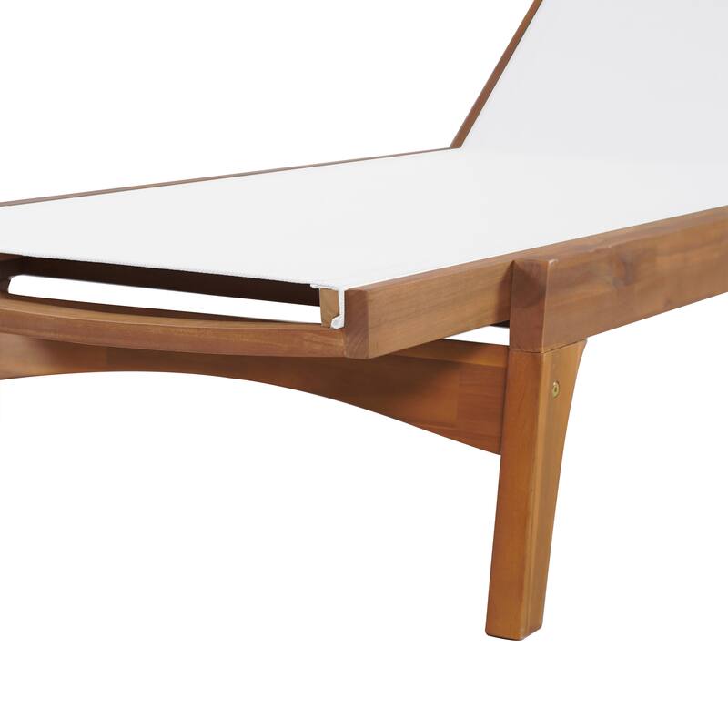 Christopher Knight Home - Orion Acacia Wood Outdoor Chaise Lounger
