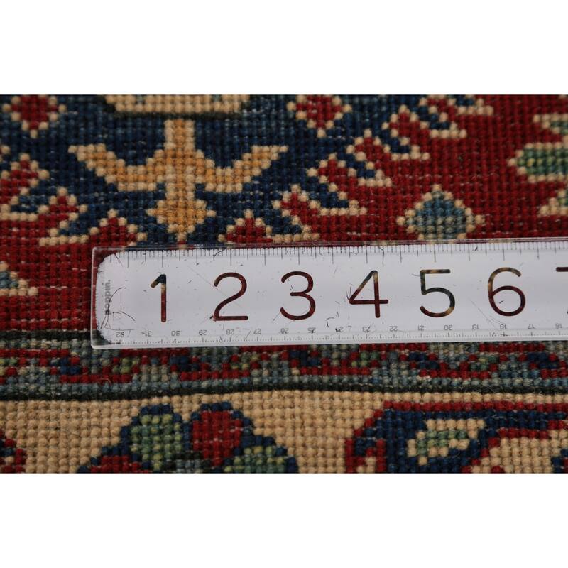 Red Kazak Foyer Rug Hand-Knotted Wool Carpet - 2'9" x 4'0"