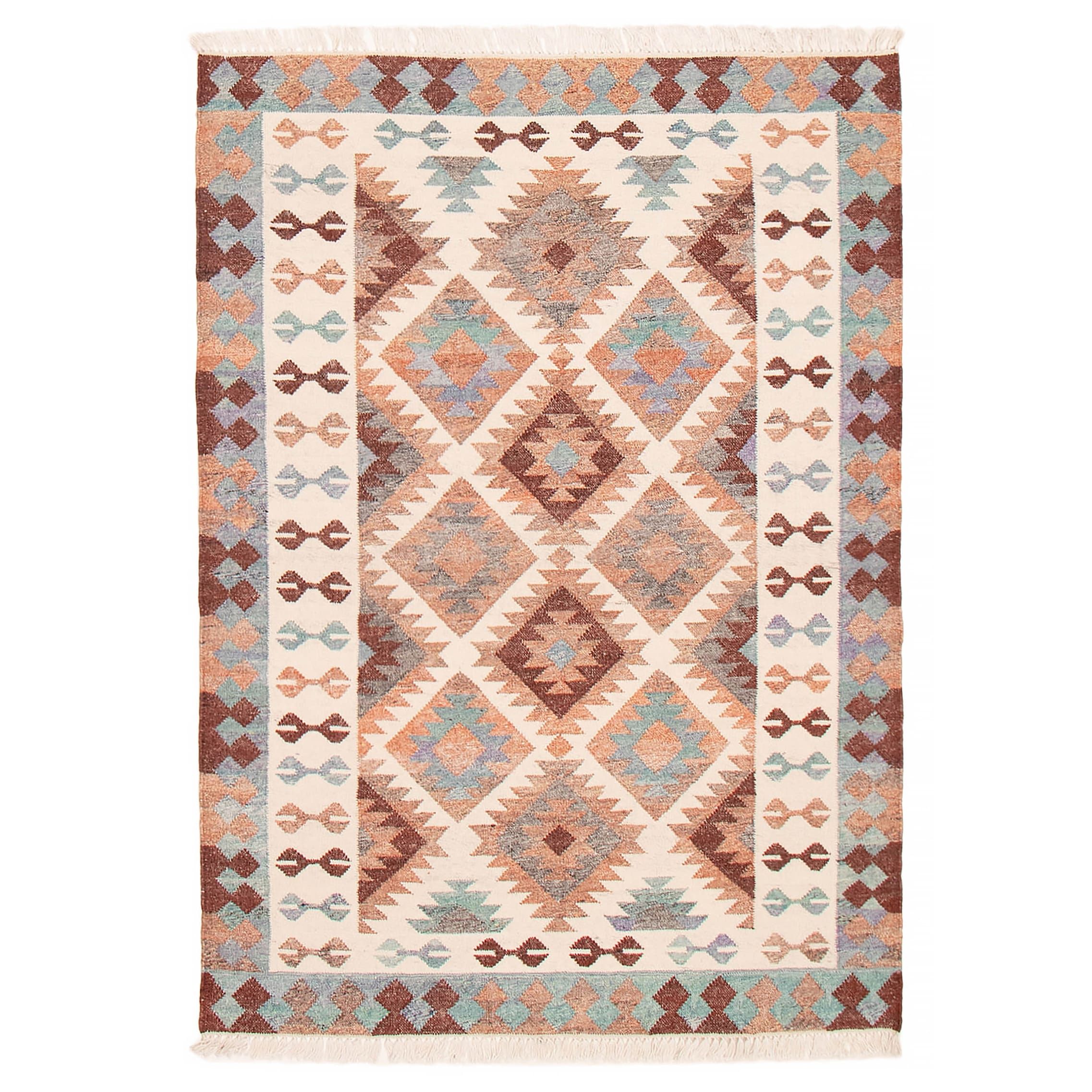 Ankara FW Ivory Kilim 5'5" x 7'6" - 5'5 x 7'6