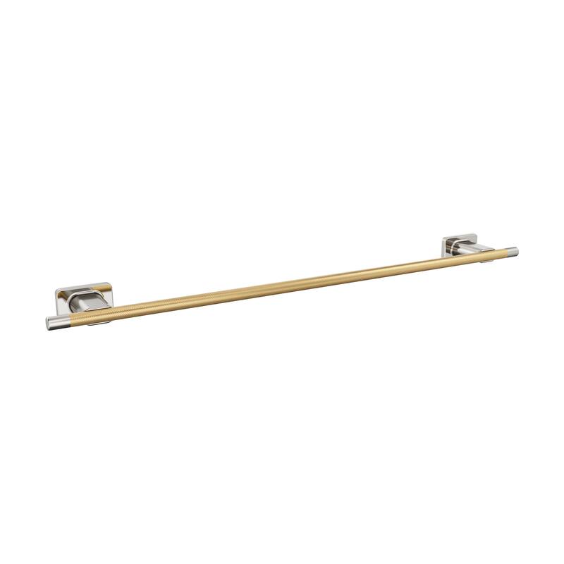 Amerock Esquire 24" Towel Bar - Polished Nickel / Champagne Bronze