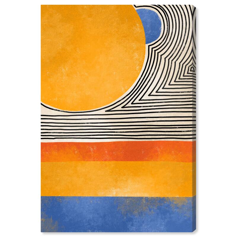 Wynwood Studio Canvas Abstract Sun is reflected Yellow and Modern & Contemporary Wall Art Canvas Print