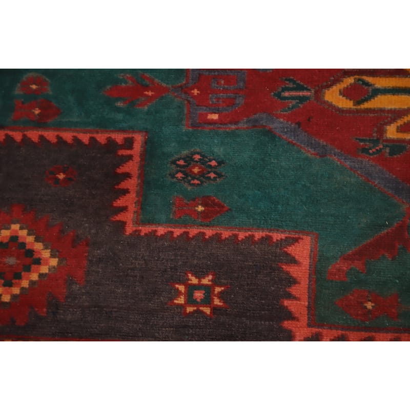 Hand Knotted Oriental 100% Wool Carpet Traditional Tribal Multi-Colored Meshkin Area Rug - 10' 4'' X 5' 0''