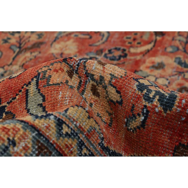 ECARPETGALLERY Hand-knotted Antalya Vintage Dark Copper Wool Rug - 8'7 x 12'10